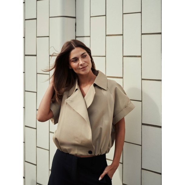 Neo Noir - Jakke Lisha Trench Vest - Taupe