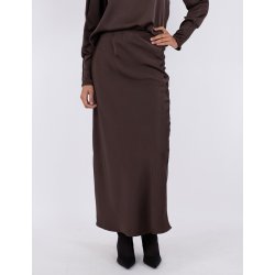 Neo Noir - Nederdel Vicky Heavy Sateen Skirt - Dark Brown