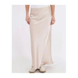 Neo Noir - Nederdel - Vicky Heavy Sateen Skirt - Champagne