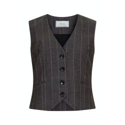 Neo Noir - Vest Vendetta Soft Check - Dark Grey