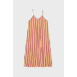 Moshi Moshi Mind - Night Dress Silky Stripe - Rose/Yellow