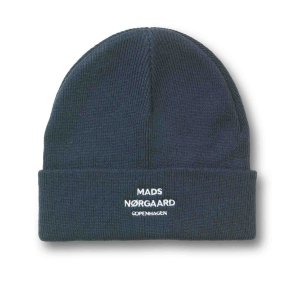 Mads Nrgaard - Hue Isak Ambas Logo Beanie - Midtnight Navy