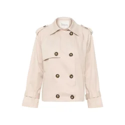 My Essential Wardrobe - Jakke Mira Short Trenchcoat - Oatmeal