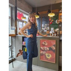 Wrangler - Buksedragt Racer Back Cat Suit - Indigo Wranch