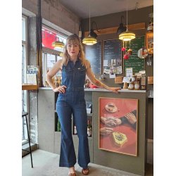 Wrangler - Buksedragt Racer Back Cat Suit - Indigo Wranch