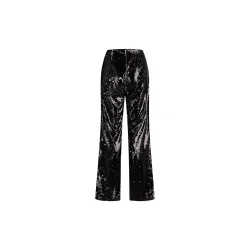 Mads Nrgaard - Paillet bukser - Sequins Penelope Pants - Black/Silver
