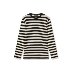 Mads N�rgaard - Midi Rib Tobias Tee - Black/White
