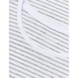 Mads N�rgaard - Stripe Teasy Tee - Brilliant White/Light Grey