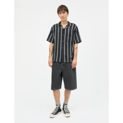 Mads N�rgaard - Skjorte Texture Kenji Shirt - Black/Plaza Taupe