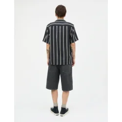 Mads N�rgaard - Skjorte Texture Kenji Shirt - Black/Plaza Taupe