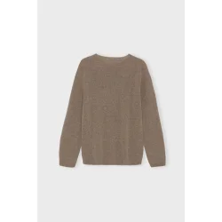 Moshi Moshi Mind - Strik - Sincere Knit O-neck - Taupe