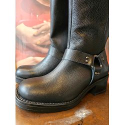 Ca'shott Copenhagen - Casrikke Tall Biker Boot Leather - Black