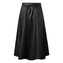 Depeche - Skindnederdel med knapper - 50230, Black