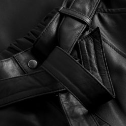 Depeche - Skindnederdel med knapper - 50230, Black