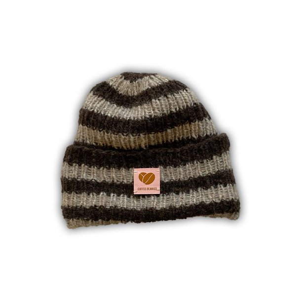 Coffee Beanies - Sky Beanie - Hue - Stribet Brun