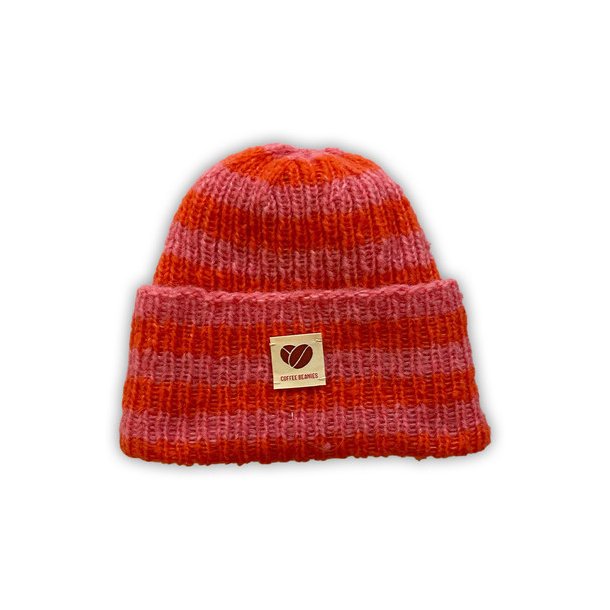 Coffee Beanies - Sky Beanie - Hue - Stribet R�d