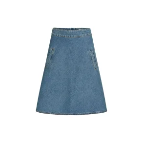 Mads Nrgaard - Denim Nederdel - Organic Blue Stelly Skirt - Vintage Blue