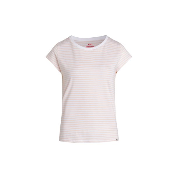 Mads Nrgaard - T-shirt - Organic Favorite Teasy tee - White/Gossamer Pink