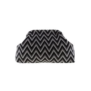 By St�r - Alba Zig Zag Clutch - Sort/ Gr�