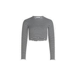 Mads Nrgaard - Bluse - 2x2 Cotton Stripe  Tira Top - BlackWhite