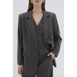 My Essential Wardrobe - Tito Blazer - Grey W. White Stripes