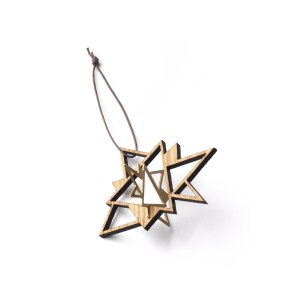 The Oak Men -  Mini Twinkle stjerne i eg og messing