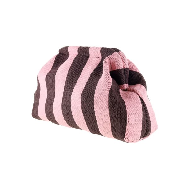 By St�r - Alba Clutch - Rosa/ M�rkebru Stribet