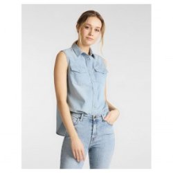 Lee - Sleeveless Shirt - Sterling Blue