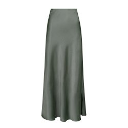 Neo Noir - Nederdel - Vicky Heavy Sateen Skirt - Smoke Green
