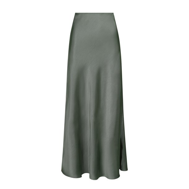 Neo Noir - Nederdel - Vicky Heavy Sateen Skirt - Smoke Green