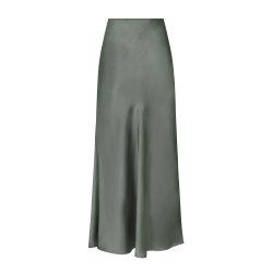 Neo Noir - Nederdel - Vicky Heavy Sateen Skirt - Smoke Green