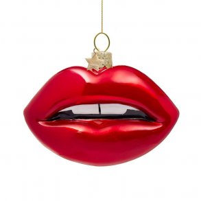 Vondels - Julekugle - Sensual Lips - Red H7.5cm