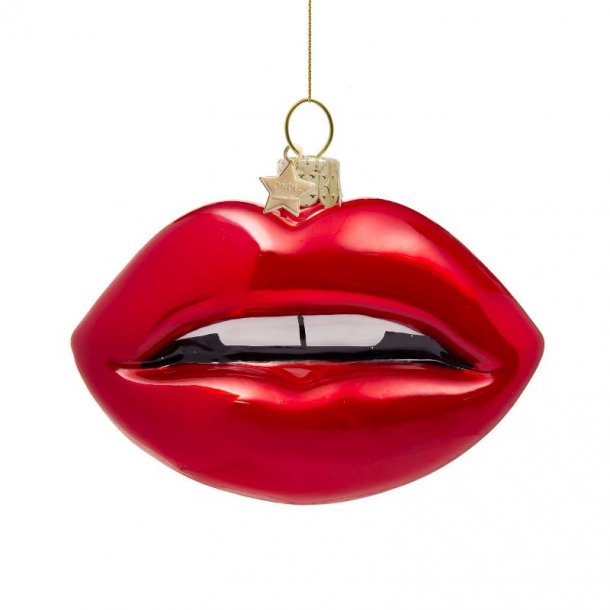Vondels - Julekugle - Sensual Lips - Red H7.5cm