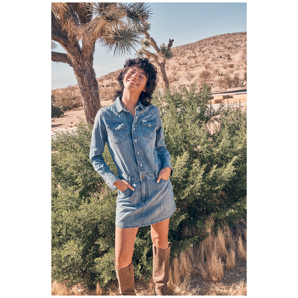 Wrangler - Kjole Denim Dress - Ultra Marine