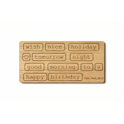 The Oak Men - Words, magneter med ord og tekst