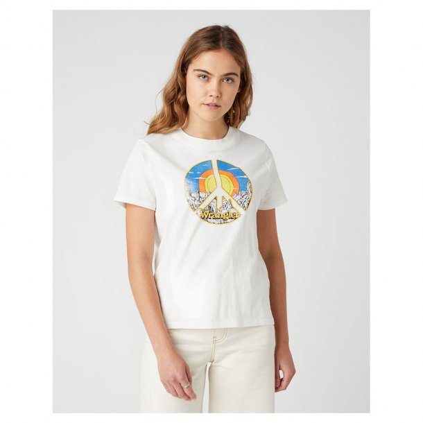 Wrangler- T-Shirt High Rib Regular - White Worn 