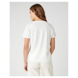 Wrangler- T-Shirt High Rib Regular - White Worn 