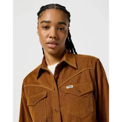 Wrangler - Skjorte Western Cord Shirt - Monks Robe