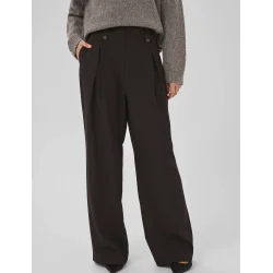 My Essential Wardrobe - Bukser - Disa High Wide Pant - Espresso