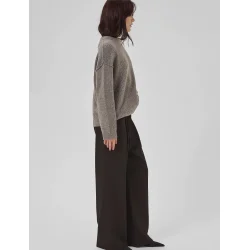 My Essential Wardrobe - Bukser - Disa High Wide Pant - Espresso