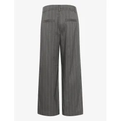 My Essential Wardrobe - Tito Wide Pant - Grey W. White Stripes