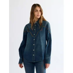 Wrangler - Skjorte - Yoke shirt Saloon Shadow