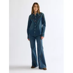 Wrangler - Skjorte - Yoke shirt Saloon Shadow