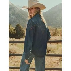 Wrangler - Skjorte - Yoke shirt Saloon Shadow